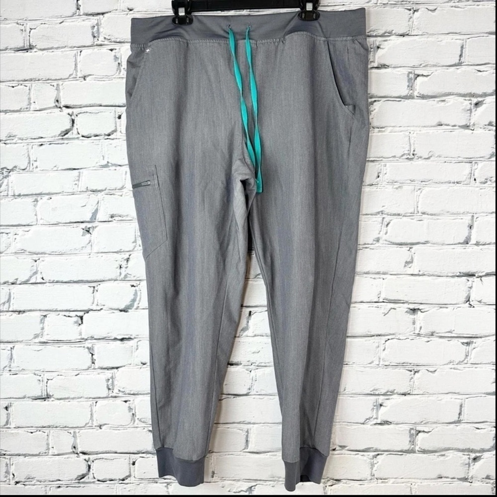 Figs Jogger Pants Technical Collection Scrub Pant XXL Gray Teal Nurse Hospital